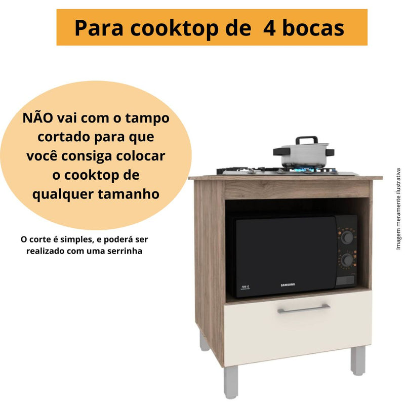 BALCÃO PARA COOKTOP - 4 bocas