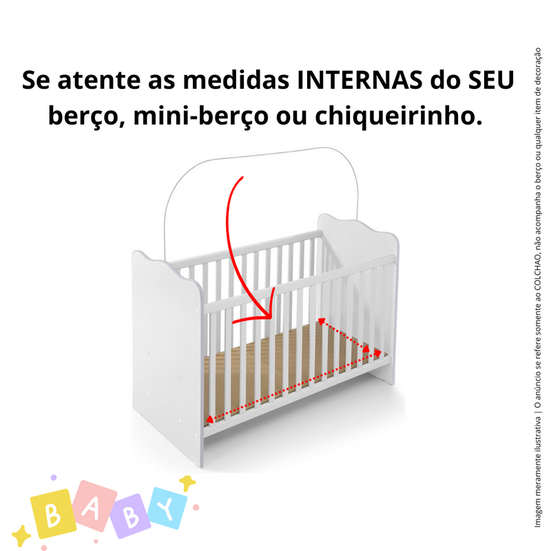 COLCHÃO INFANTIL PARA BERÇO AMERICANO  130 x 70 x 8 - Polar