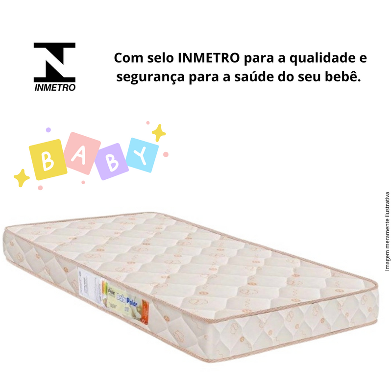 COLCHÃO INFANTIL PARA BERÇO NACIONAL  130 x 60 x 8 - Polar