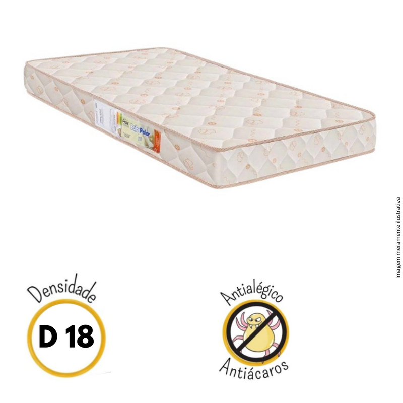 COLCHÃO JUVENIL PARA MINI CAMA -  70x150 (Baby Polar)