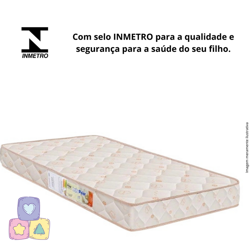 COLCHÃO JUVENIL PARA MINI CAMA -  70x150 (Baby Polar)