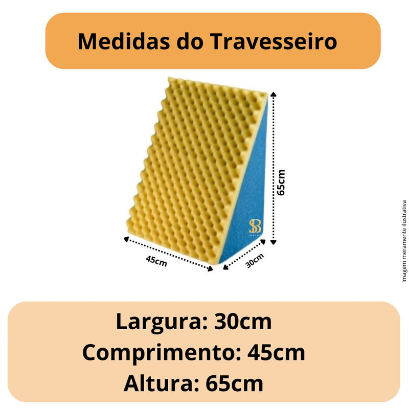 TRAVESSEIRO CONFORT ENCOSTO TRIÂNGULO - com fronha