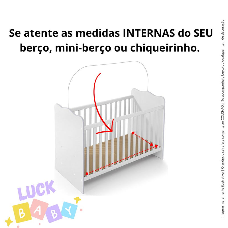 COLCHÃO DE BERÇO BABY LUCK - Chiqueirinho 60x90x10cm